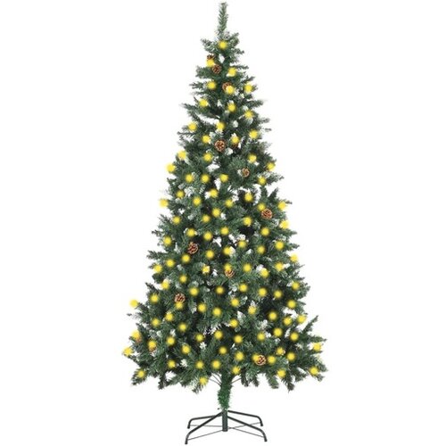  Umjetno božićno drvce s LED svjetlima i &scaron;i&scaron;kama 210 cm Cijene