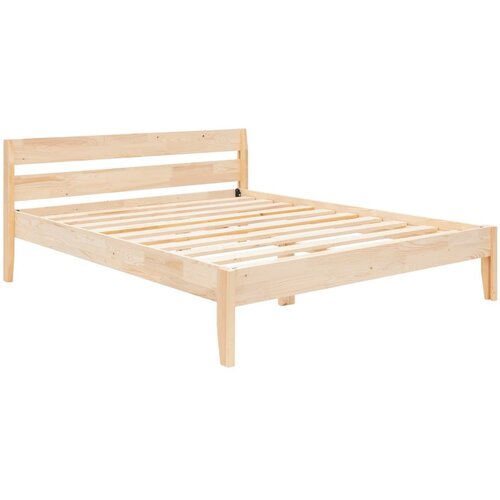 Kalune Design Bračni krevet od masivne smreke s podnicom 140x200 cm u prirodnoj boji Venus – Cijene