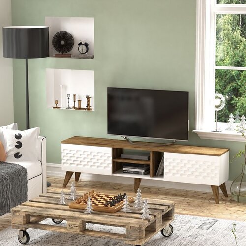 Hanah home Egg WhiteWalnut TV Stand Slike