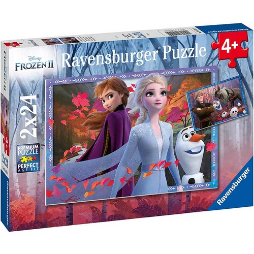 Ravensburger Puzzle 2x24 dela Disney Frozen II Ledene avanture 05010 Cene