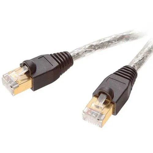 Vivanco 45300 RJ45 mrežni kabel, Patch kabel cat 6 S/FTP 2.00 m prozirna sa zaštitom za nosić, pozlaćeni kontakti 1 St.