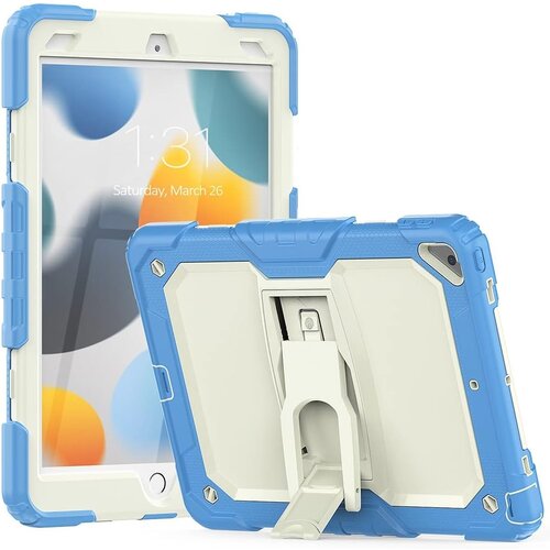 NIKCORP Ovitek za iPad Air 3 / Pro 10.5 s stojalom in naramnim trakom, robustna troslojna za&scaron;čita in držalo, moder silikon, (5000139183) Cene