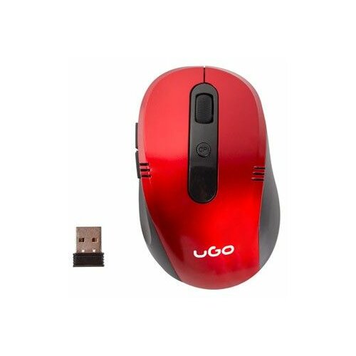 Ugo UMY-1075, Wireless, Optički 1800dpi, Crvena, (MY-02) bežični miš Slike
