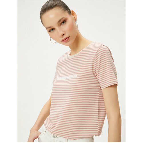 Koton U Neck Pink Women's T-Shirt 4SAL10164IK Slike