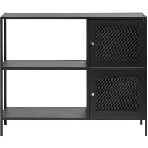 Unique Furniture Črn kovinski regal 100x81 cm Malibu &amp;ndash; Unique Furniture Slike