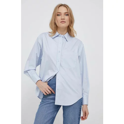 Calvin Klein Pamučna košulja za žene, relaxed, s klasičnim ovratnikom