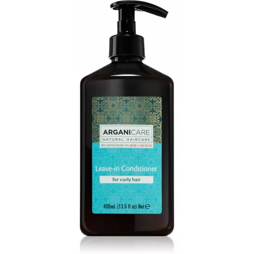 Arganicare Argan Oil & Shea Butter Leave-In Conditioner balzam brez spiranja za kodraste lase 400 ml