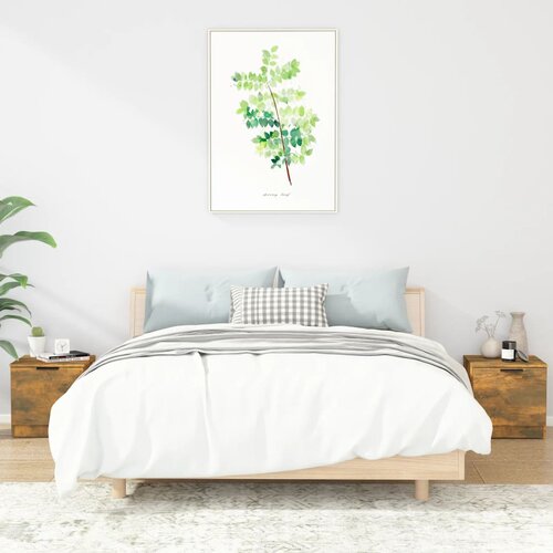 Furnova Nočna omarica 2 kosa dimljeni hrast 40x39x40 cm, (21925957) Cene