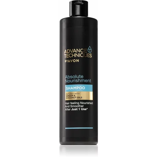 Avon Advance Techniques Absolute Nourishment hranilni šampon z maroškim arganovim oljem za vse tipe las 400 ml