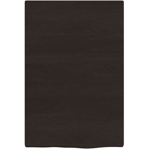  Zidna polica tamnosmeđa 40 x 60 x 2 cm od obrađene hrastovine Slike