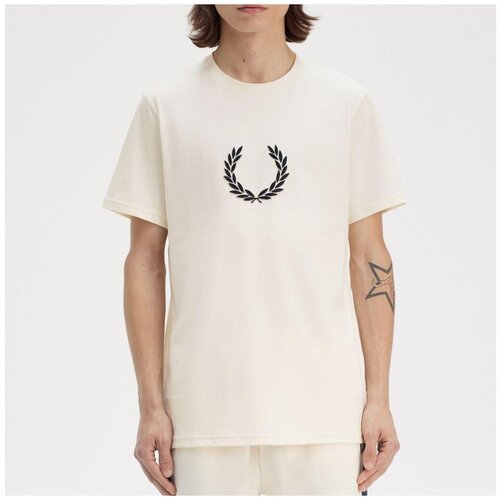 Fred Perry TEXTURED LAUREL WREATH T-SH Bež Slike