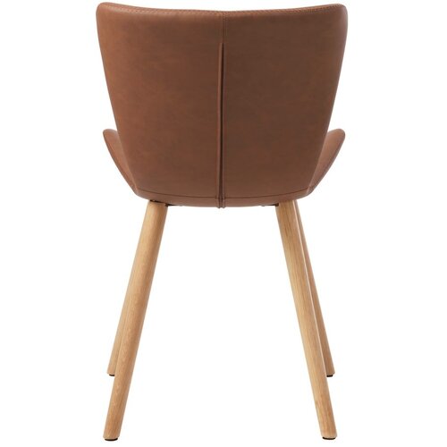 Unique Furniture Rjavi kovinski jedilni stoli v kompletu 2 ks Teslin &amp;ndash; Slike