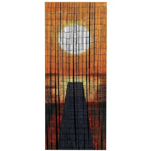 Maximex Oranžna bambusova zavesa za vrata 200x90 cm Sunset - Maximex