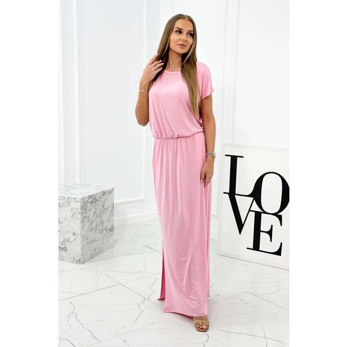 Kesi Viscose dress with pockets light pink Slike