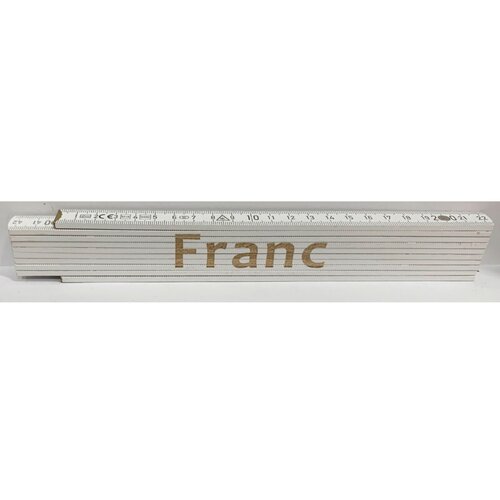 HEKA Zložljiv meter (napis: Franc, bele barve, 2 m) Cene