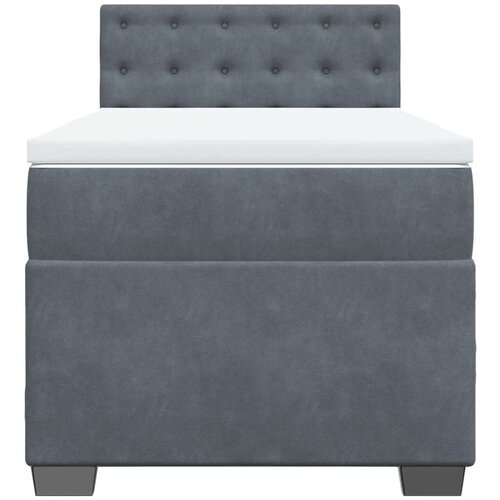 VidaXL krevet box spring s madracem tamnosivi za 1 osobu bar&amp;scaron;unasti Slike