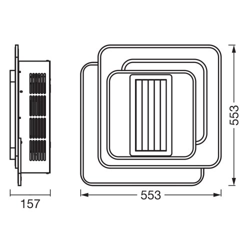Osram LED prigu&amp;scaron;iva stropna svetiljka sa ventilatorom LED/55W/230V bela+DO Slike