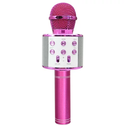Forever mikrofon maxlife MX-300 z bluetooth zvočnikom, za karaoke, roza