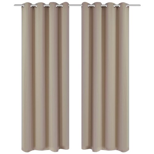 VidaXL 2 kosa krem zaves z obročki 135 x 245 cm Slike