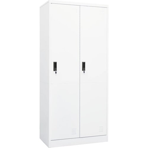 vidaXL Garderobna omara bela 80x50x180 cm jeklo Cene