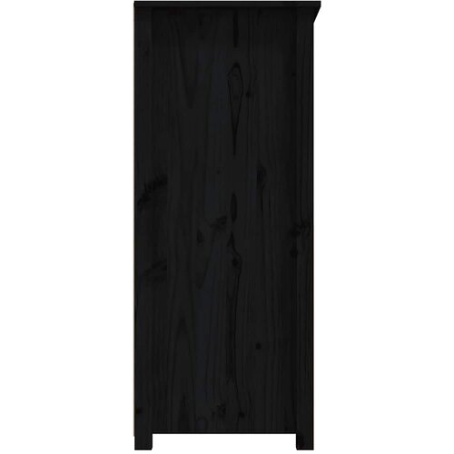  Komoda crna 83 x 41,5 x 100 cm od masivne borovine Slike