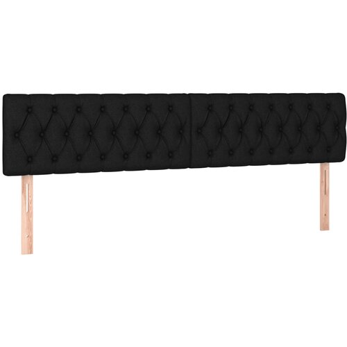 Maison Chic Posteljno vzglavje - Vzglavna omarica 2 kosa črno 100x7x78/88 cm blago, (22078188) Cene