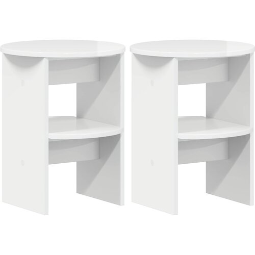  Pomoćni ormarić 2 pcs Visoki Sjaj Bijeli &amp;Oslash;40 x 50 cm Slike
