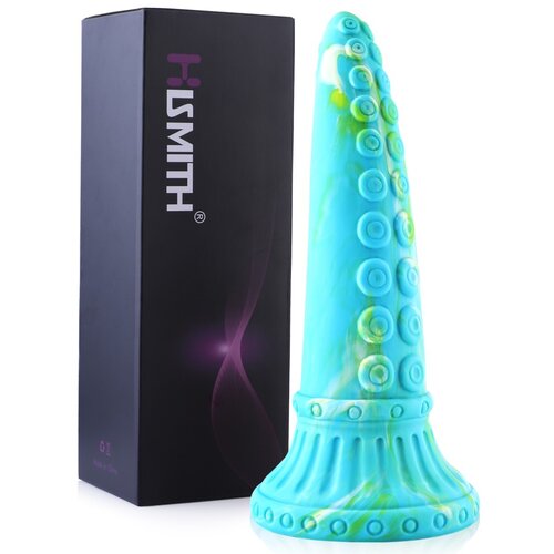 HiSmith HSD40 Monster Tentacle Dildo Suction Cup 25.7cm Blue-Green Slike