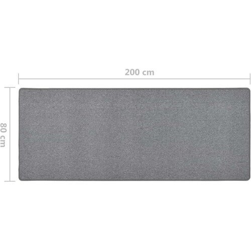 VidaXL Dugi tepih tamnosivi 80 x 200 cm Slike