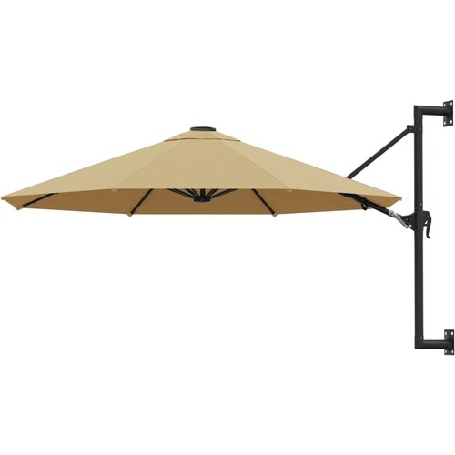 vidaXL Stenski senčnik s kovinskim drogom 300 cm taupe Cene