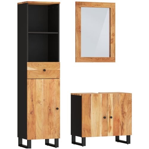 Maison Chic Kopalni&amp;scaron;ki sestavi - Kopalni&amp;scaron;ka garnitura 3-delna trden akacijev les, (21787494) Slike