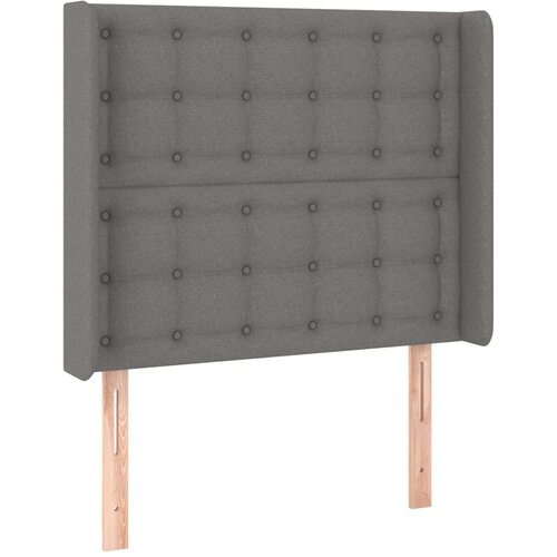  LED uzglavlje tamnosivo 93 x 16 x 118/128 cm od tkanine Slike