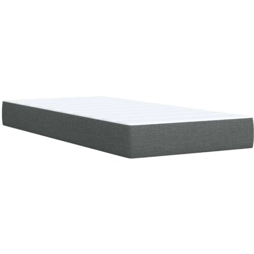 VidaXL Krevet s oprugama i madracem tamnosivi 90 x 190 cm od tkanine Slike