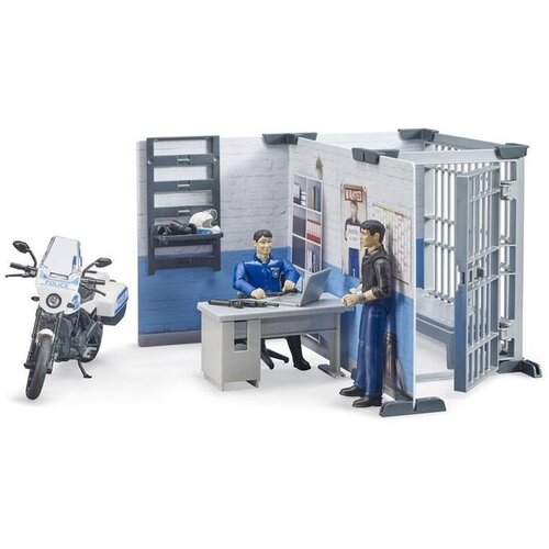 Bruder policijska postaja s policijskim motorjem world 62732 Cene