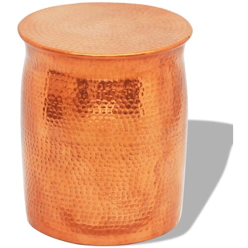 vidaXL Sploščen aluminij stolček/odstavna mizica barva medenine/bakra Cene