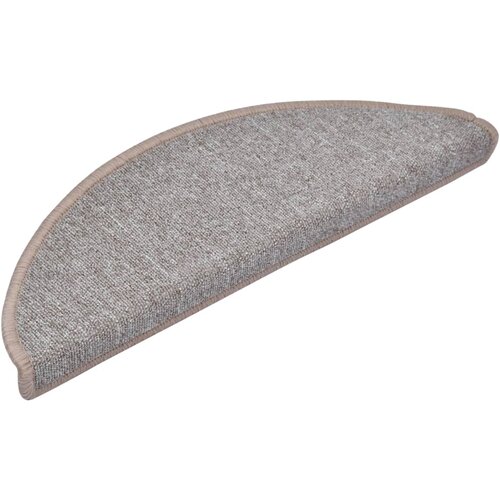  Prostirke za stepenice 10 kom 65x24x4 cm svijetlosmeđe poluokrugle velike Slike