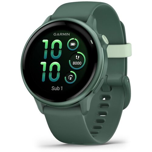Garmin pametni sat v&amp;iacute;voactive 6, metalik tamnozeleni s tamnozelenim remenom Slike