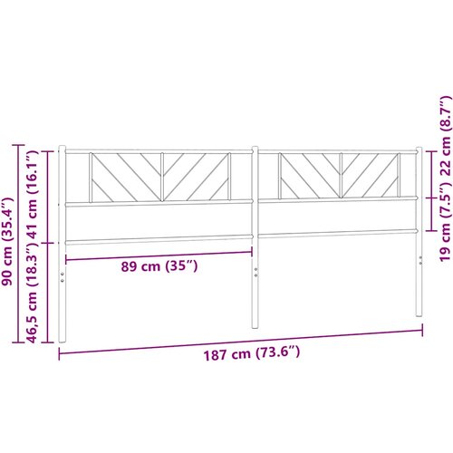  Metalno zamjensko uzglavlje crno 180 cm Slike