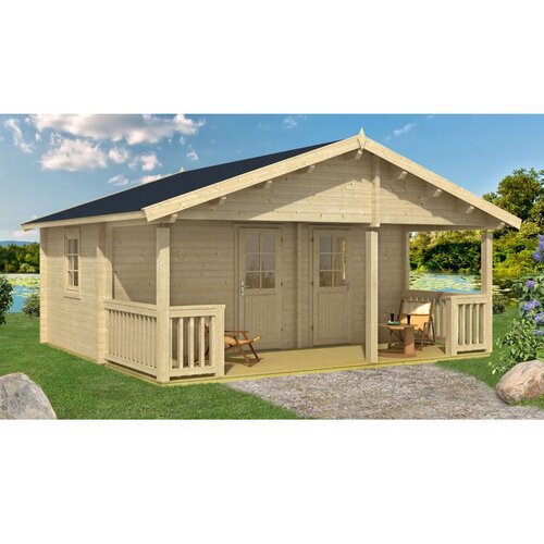 Male kuće Sauna kućica EINO 577 &times; 327 cm sa &scaron;indrom Cijene