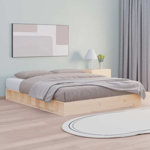  Okvir za krevet 120 x 200 cm od masivnog drva Cijene