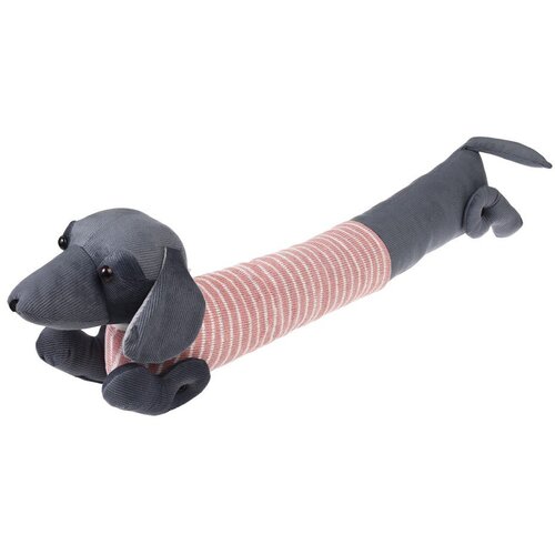 Rex London Ružičasta/siva za&amp;scaron;tita za vrata od propuha 17x76 cm Sausage Dog &amp;ndash; Slike