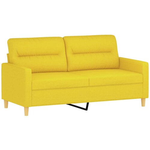 Maison Chic Dvosed kavč - Sofa - Kanape svetlo rumen 140 cm blago, (21727136) Cene