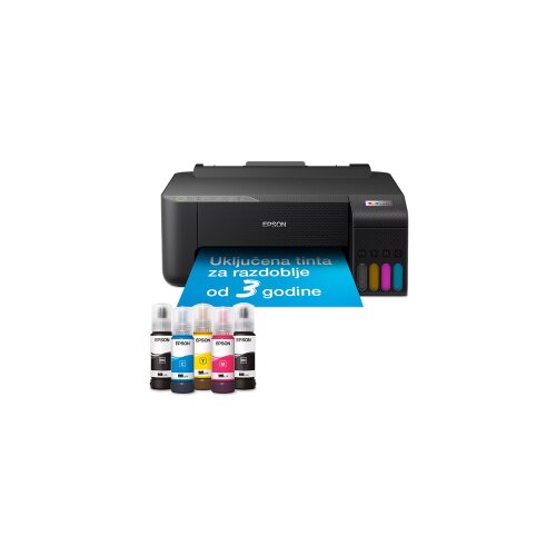 Printer Epson EcoTank L1270 33str/min BW. 15str/min Color, Rezolucija ispisa 5.760 x 1.440 dpi. USB+WiFi+WiFi Direct Cijene