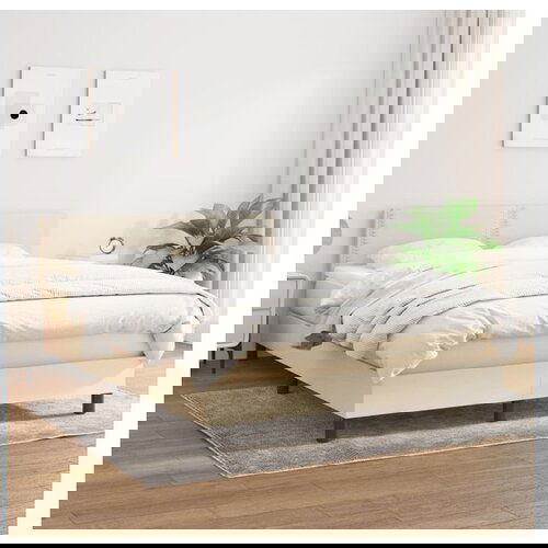 vidaXL Krevet s oprugama i madracem krem 140 x 190 cm od tkanine Cijene