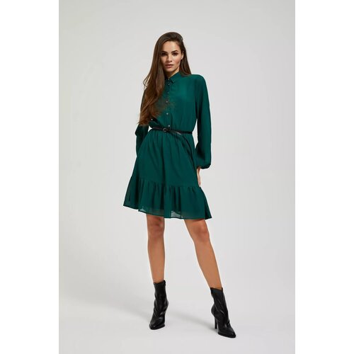 Moodo Dress with a flared bottom and belt Slike