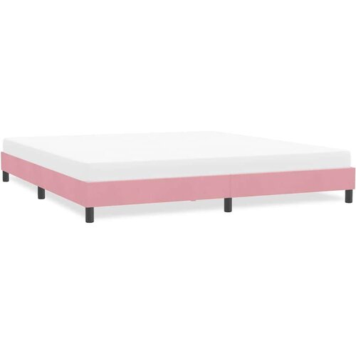  posteljni okvir brez vzmetnice roza 180x210 cm žamet, (21829109) Slike