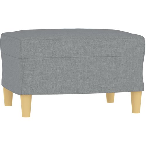  Fotelja s tabureom svjetlosiva 60 cm od tkanine Slike