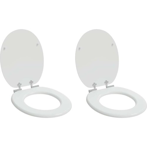  WC daska 2 pcs Bijelo 44 x 38 cm MDF ploča Cijene