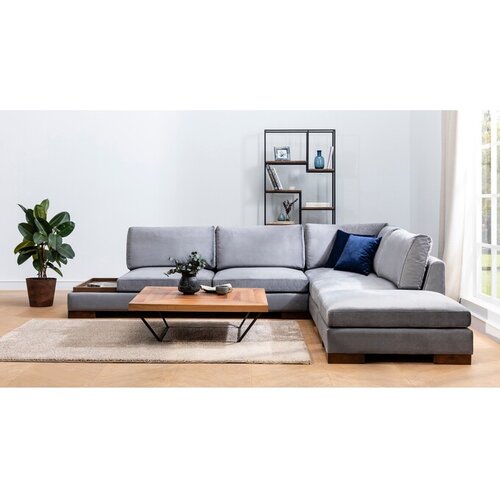 Atelier Del Sofa Siva kotna sedežna garnitura (desni kot) Tulip – Cene