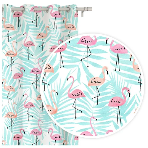 Edoti curtain in flamingos 140x250 A500